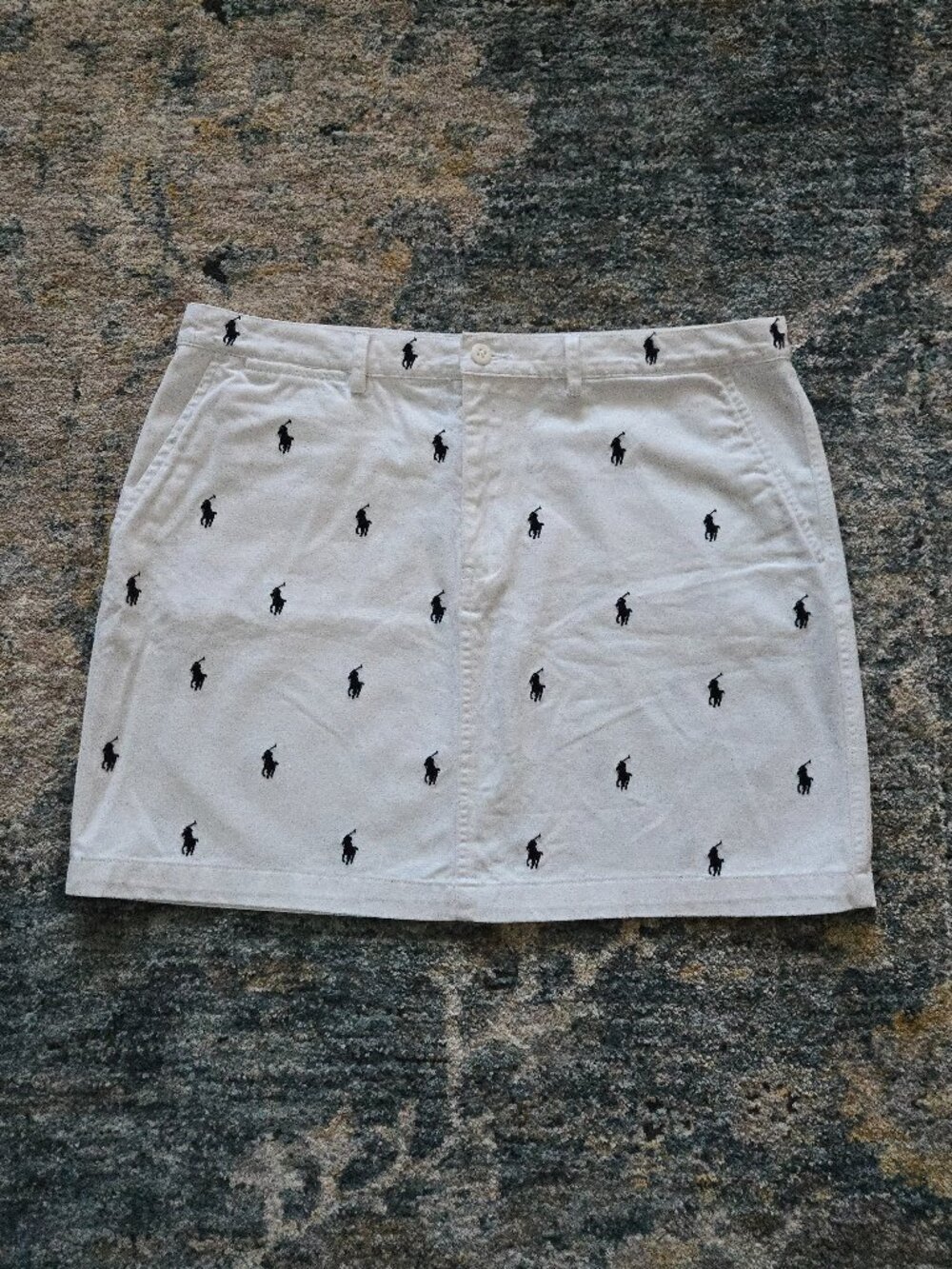 Ralph Lauren Sport 1995 Pony Motif Cotton Skirt